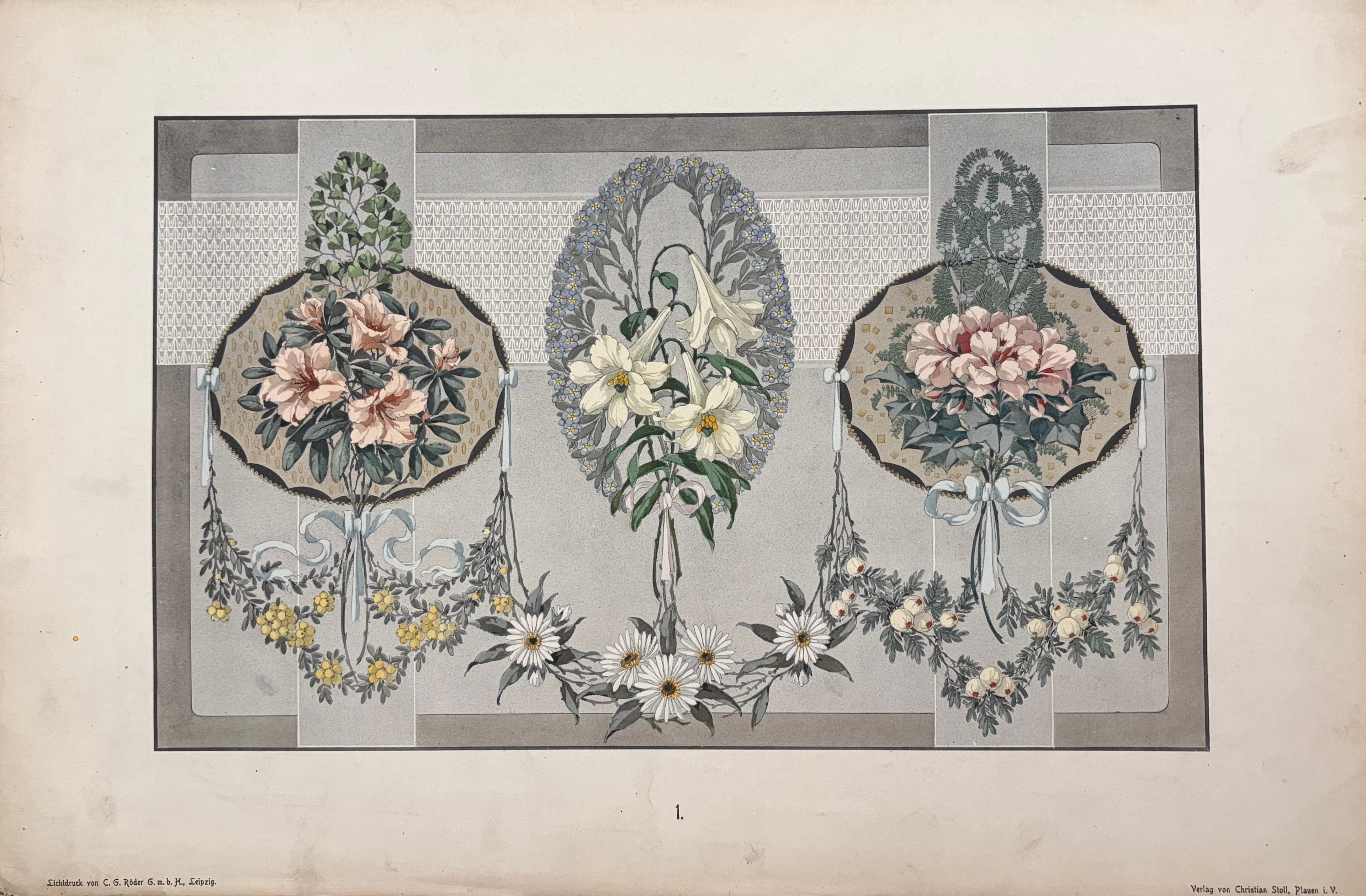 Moderne Blumen-Ornamentik — Pl. 1