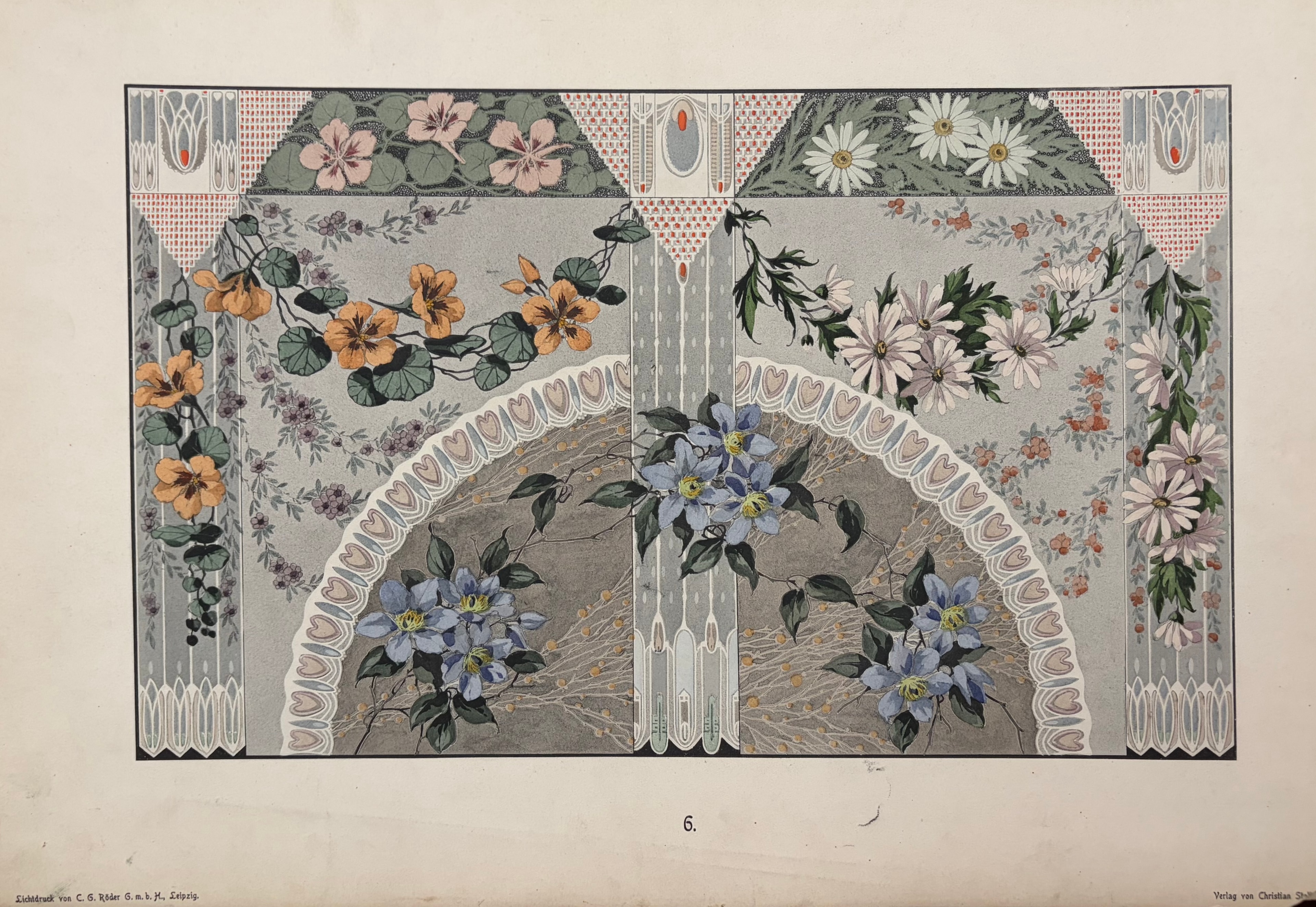 Moderne Blumen-Ornamentik — Pl. 6