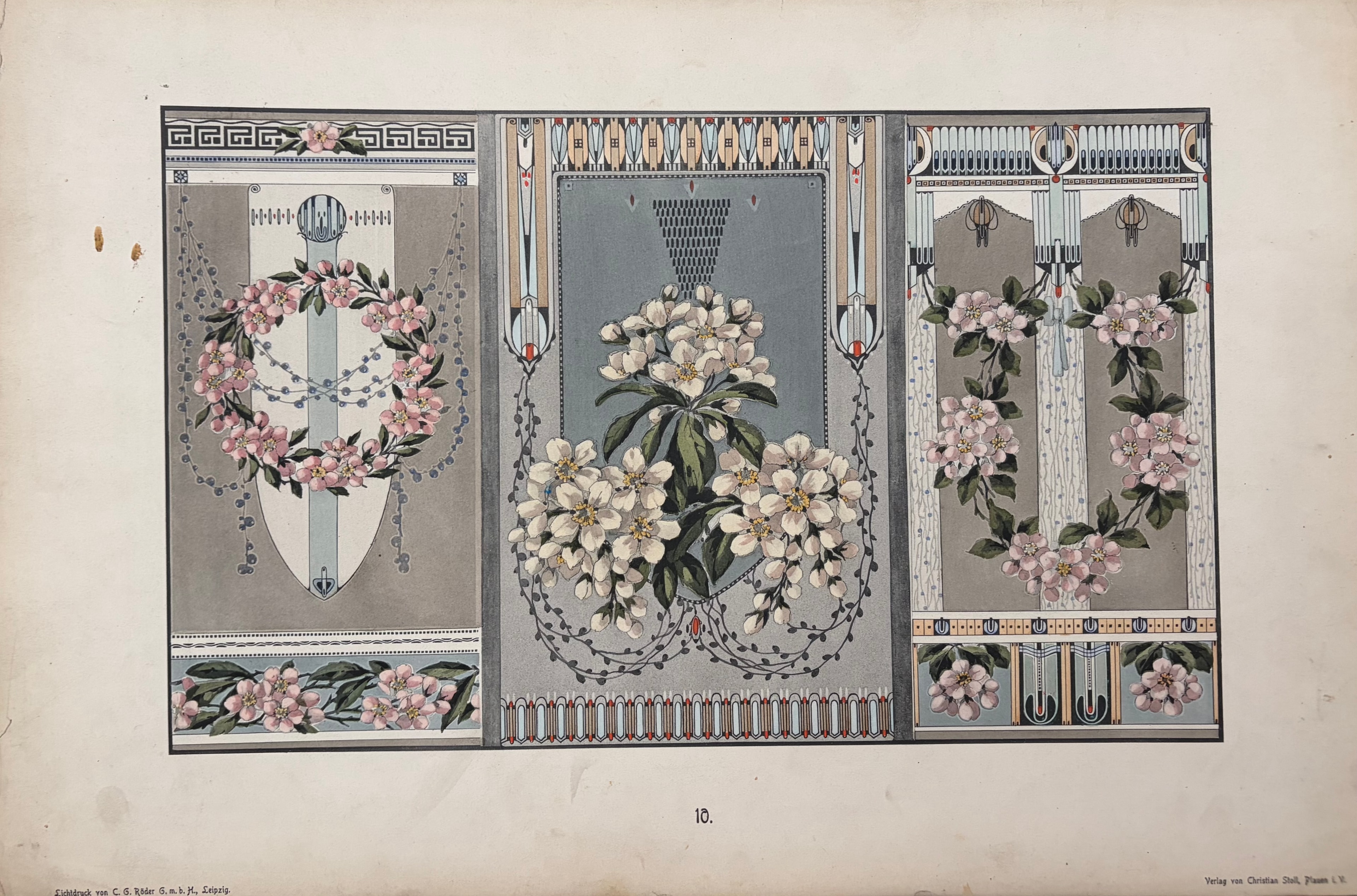 Moderne Blumen-Ornamentik — Pl. 10