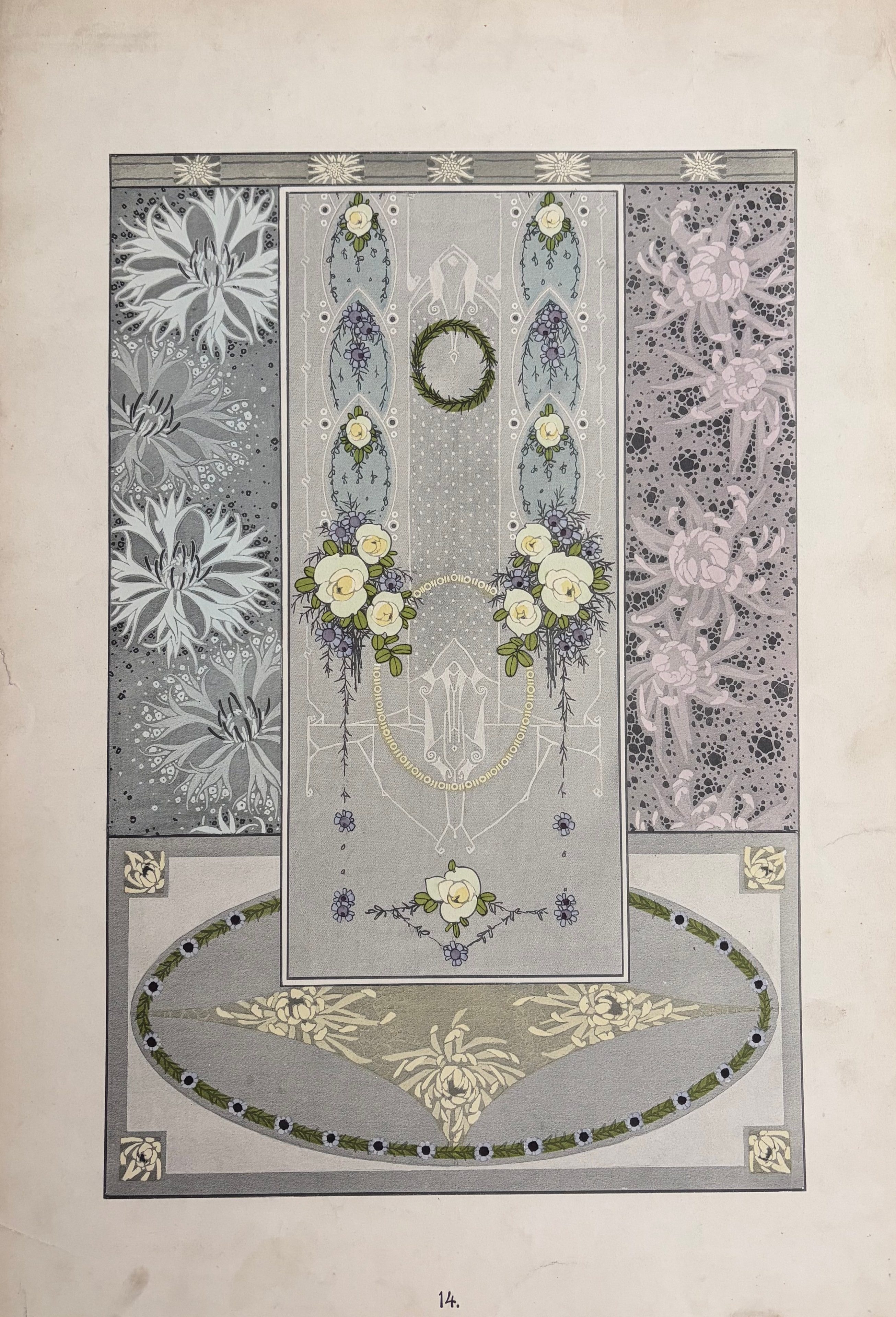 Moderne Blumen-Ornamentik — Pl. 14
