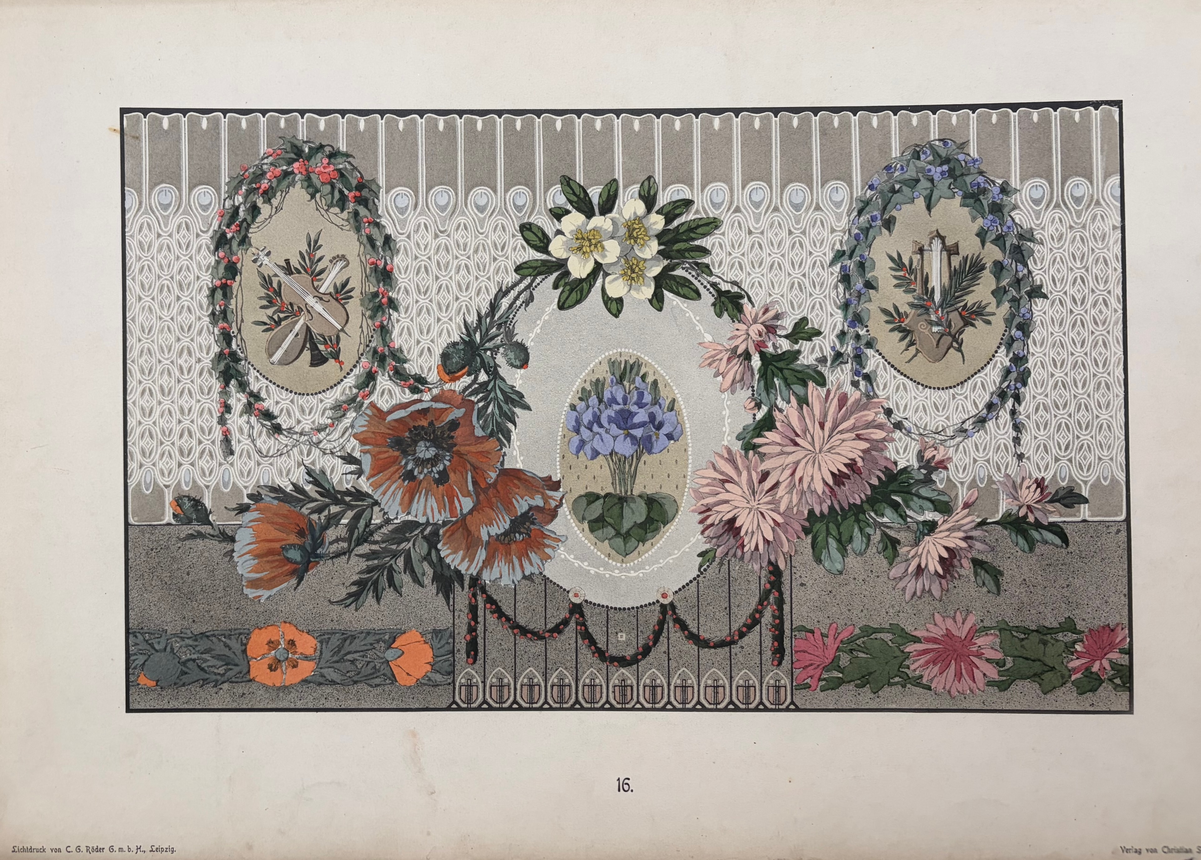 Moderne Blumen-Ornamentik — Pl. 16