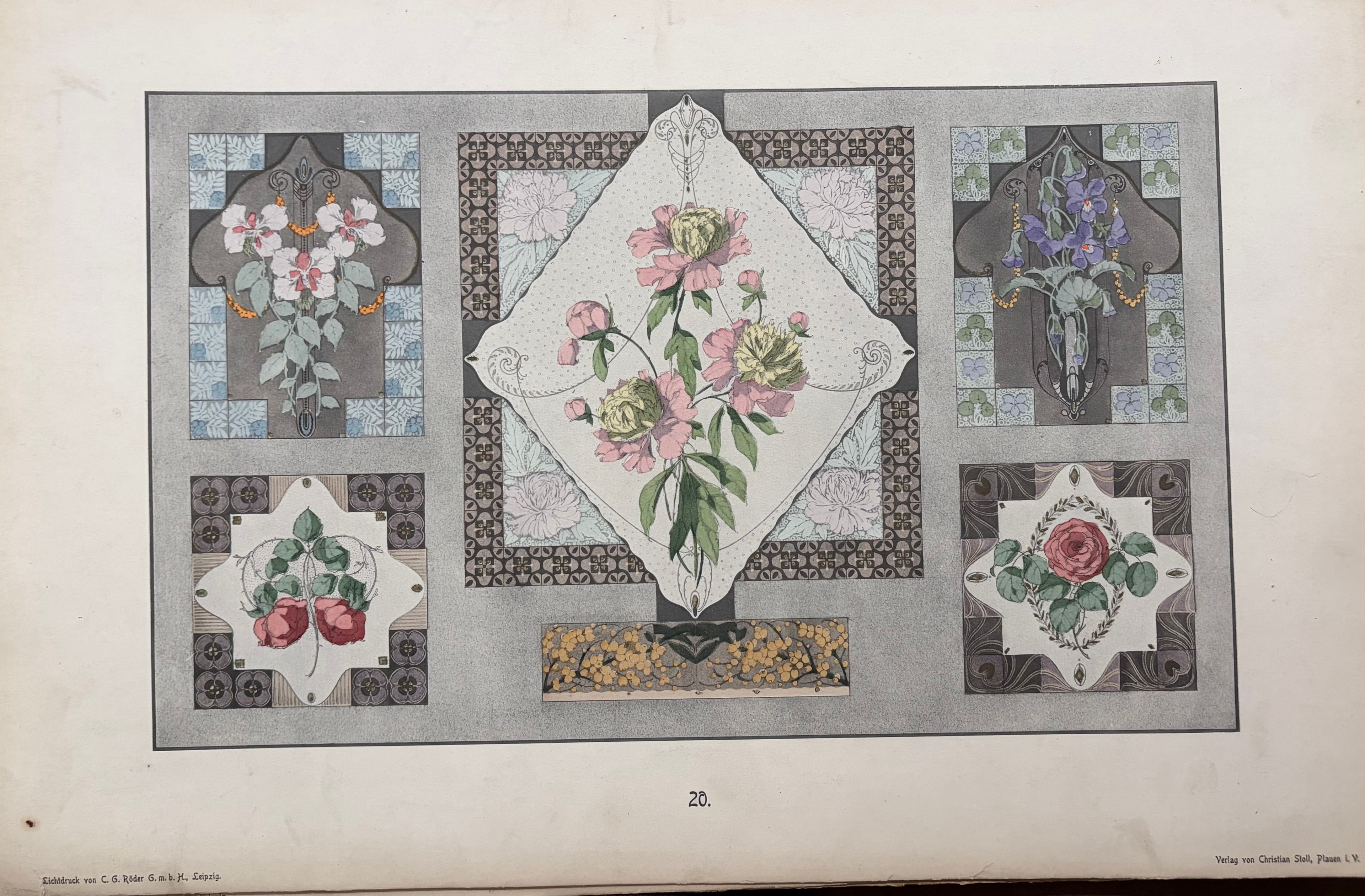 Moderne Blumen-Ornamentik — Pl. 20