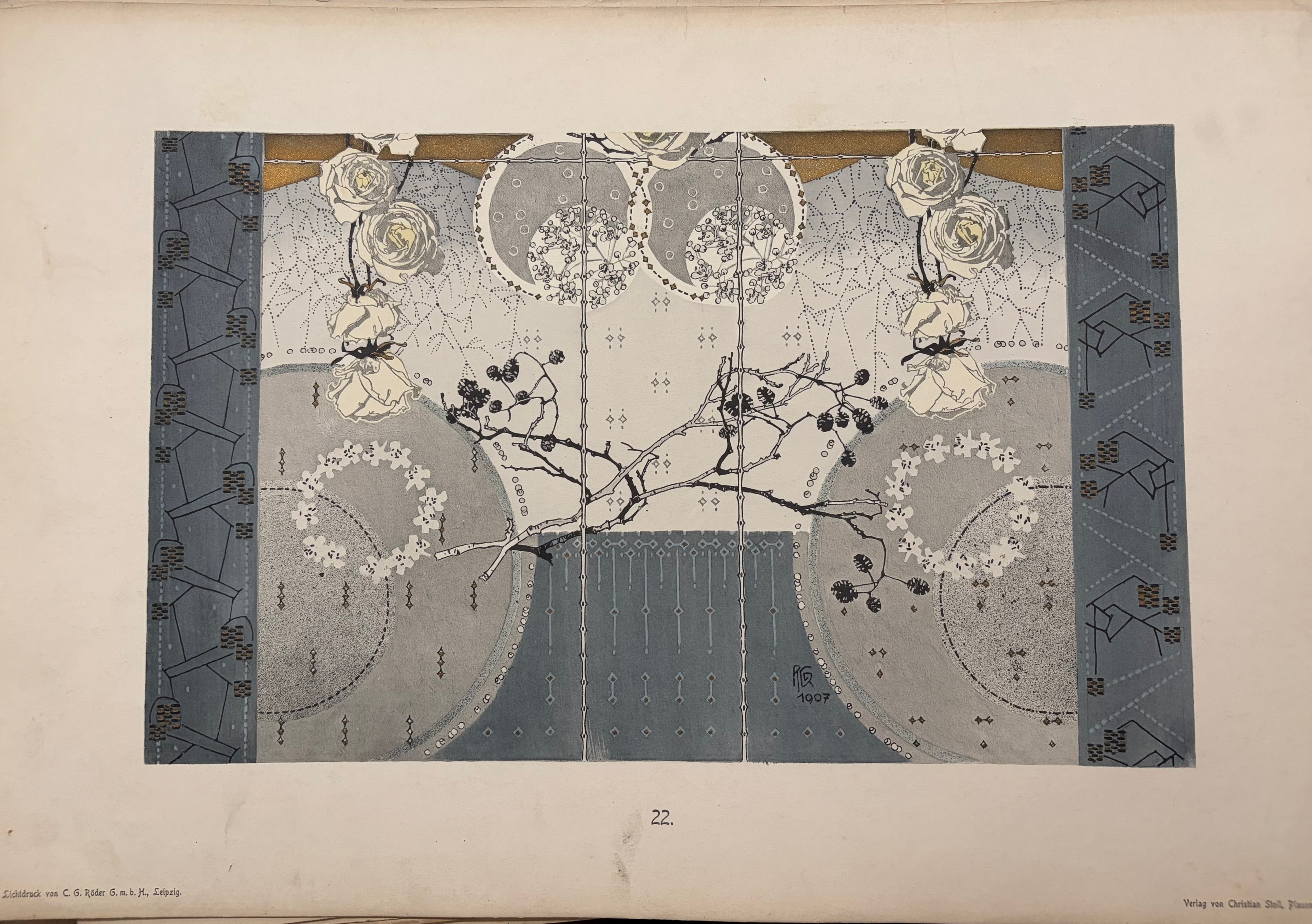 Moderne Blumen-Ornamentik — Pl. 22