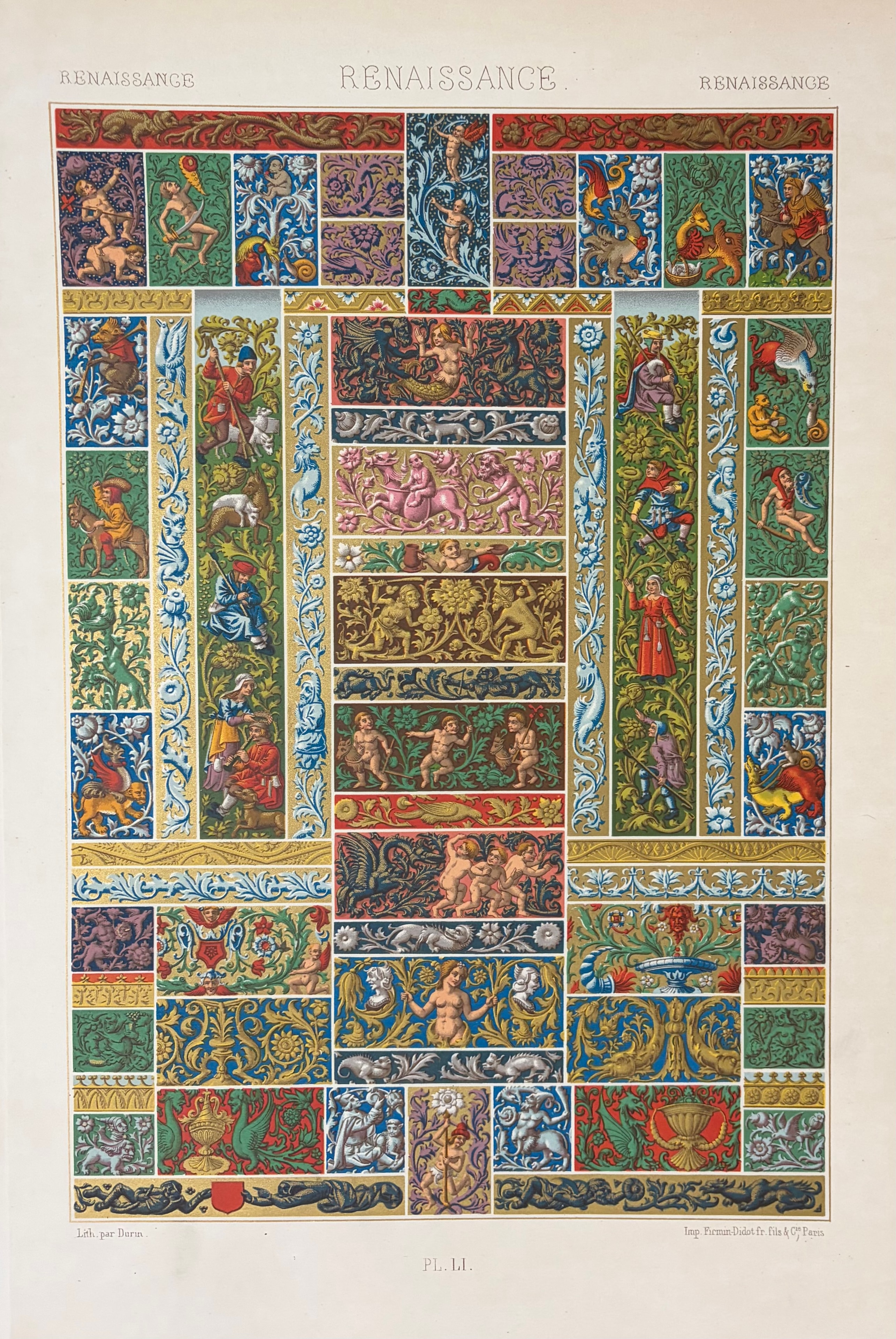 Medieval Illuminated Ornament — Plate V