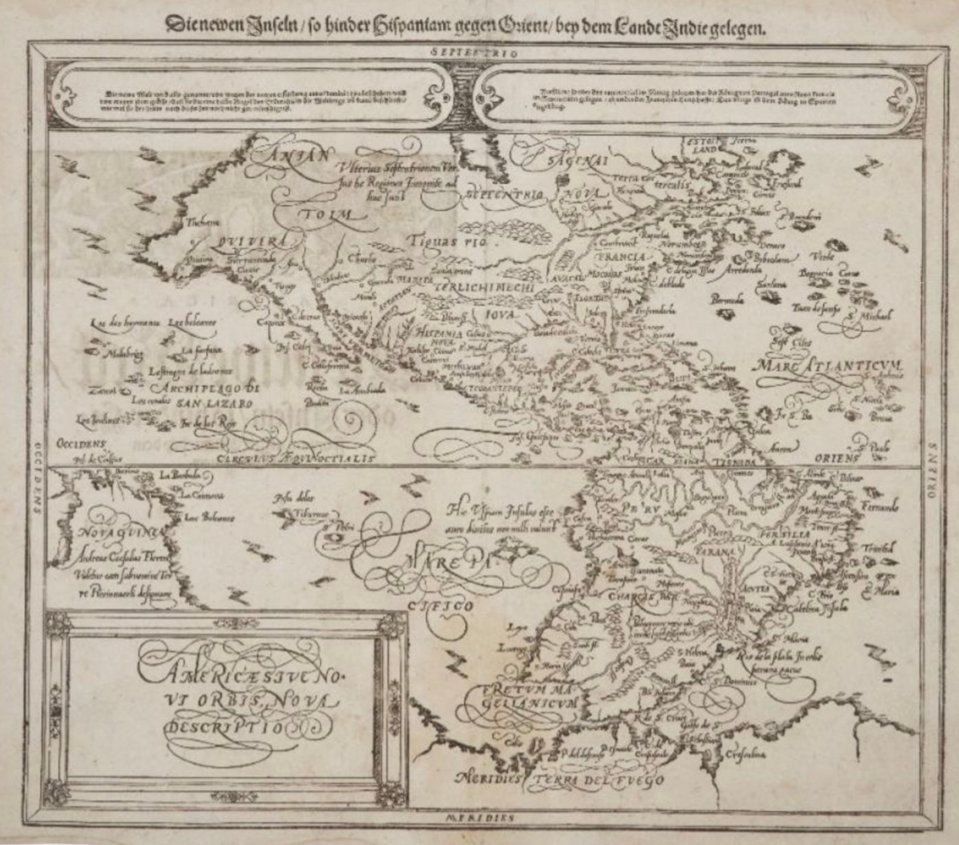 Americae Sive Novi Orbis Nova Descriptio — Sebastian Münster
