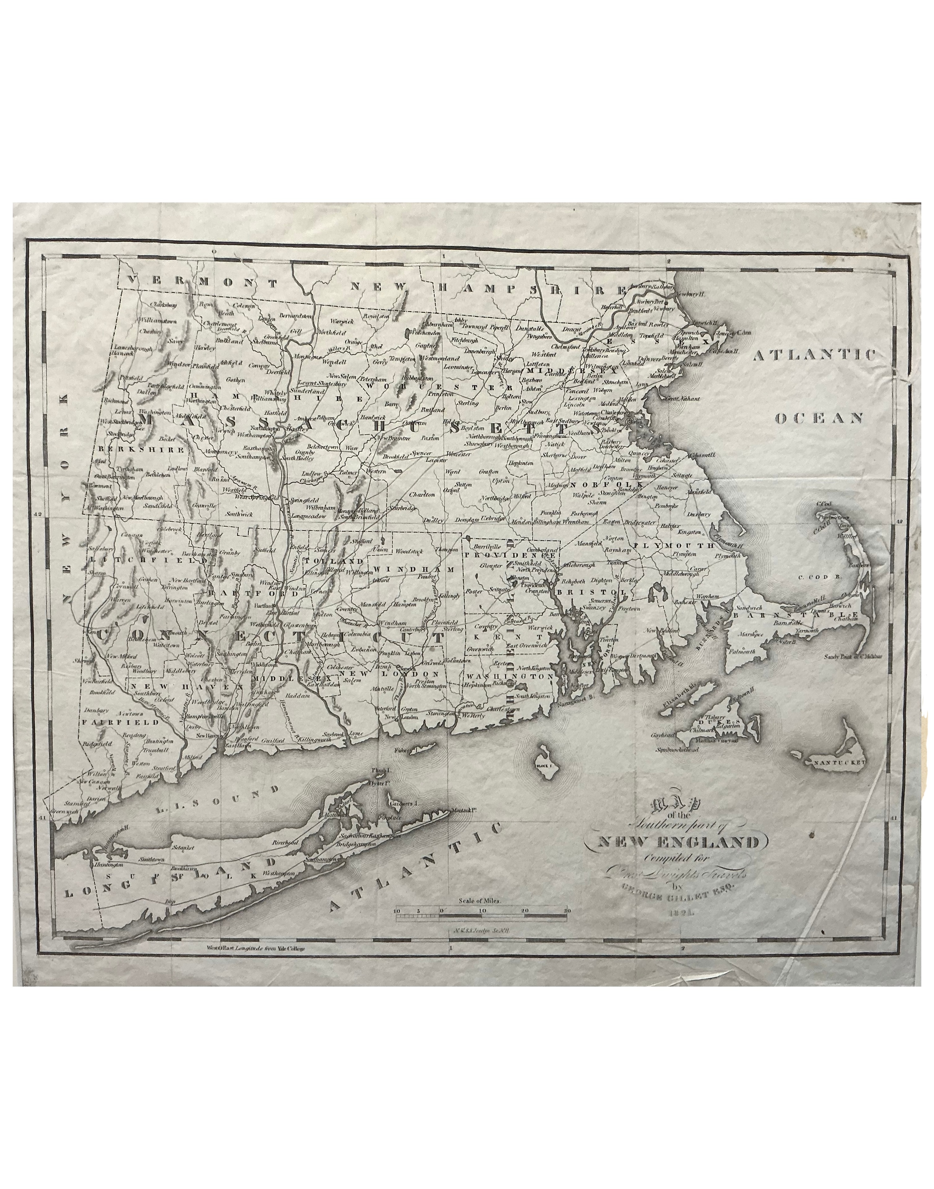 Map of the Southern Part of New England — Gideon Billet