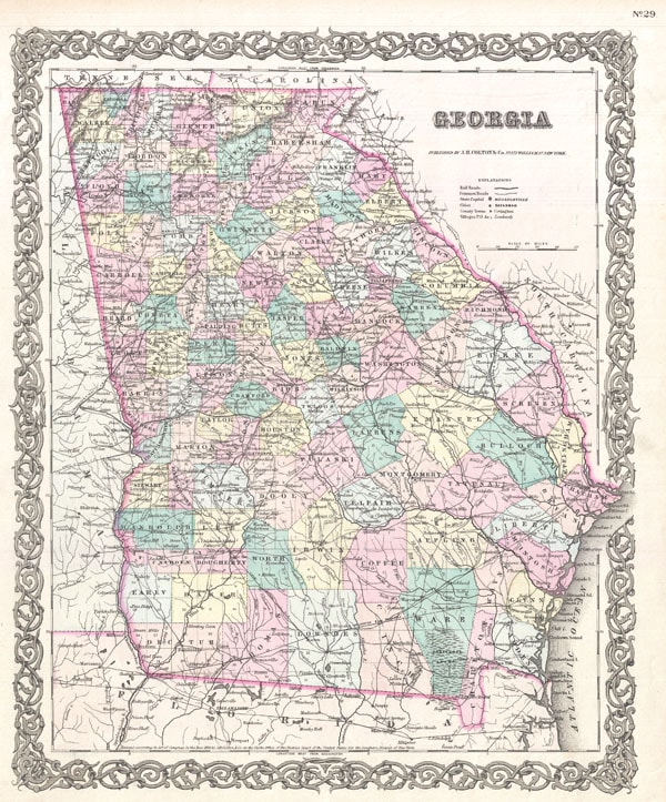 Georgia — George W. Colton, 1855